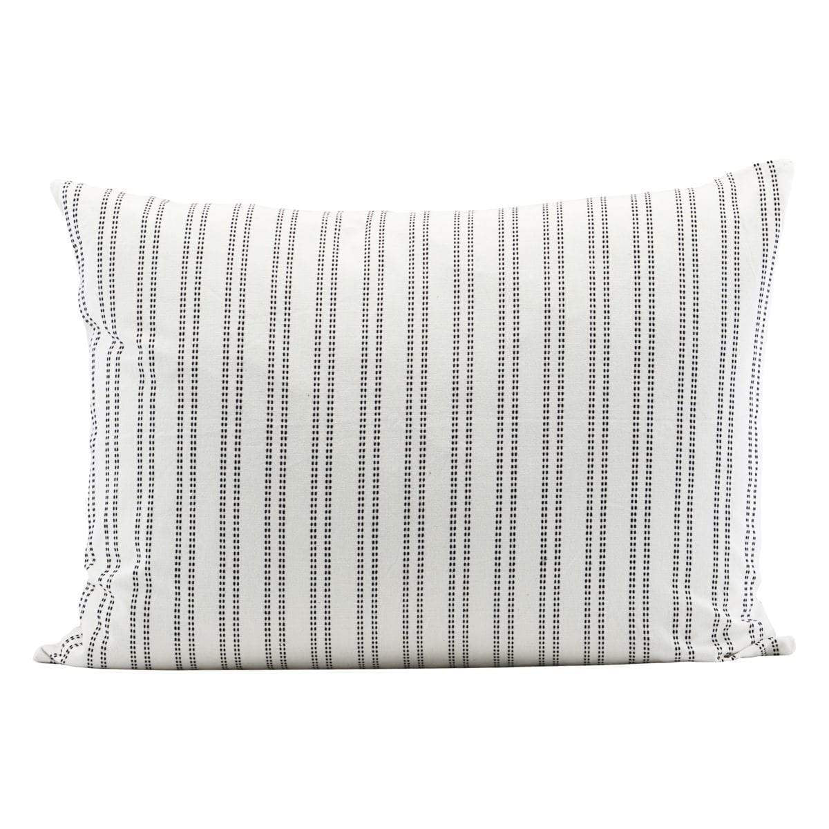 Headboard Pillow with Black Stripes