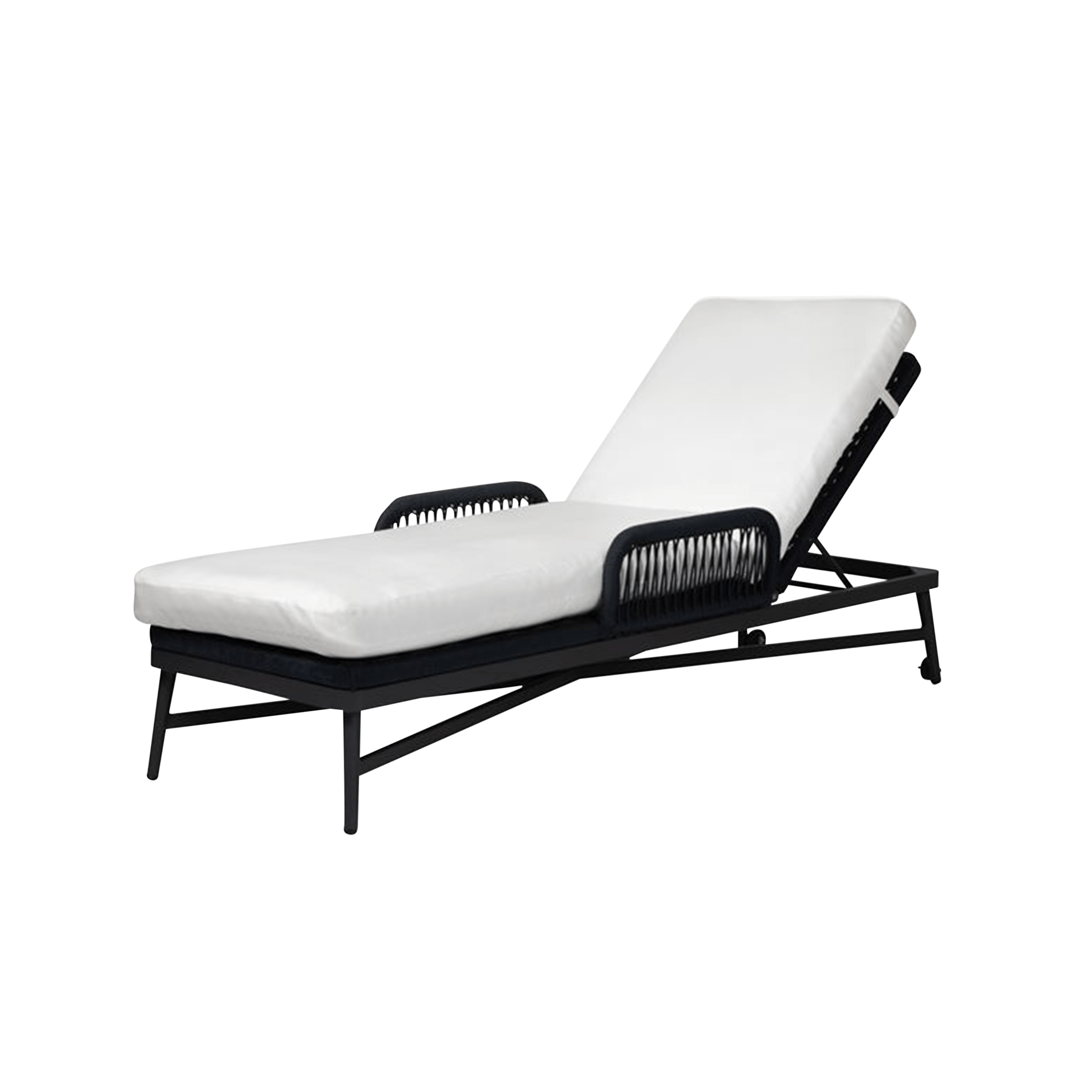 Made Goods Furniture Dark Navy Rope/Charcoal Aluminum Hendrick Chaise Lounge