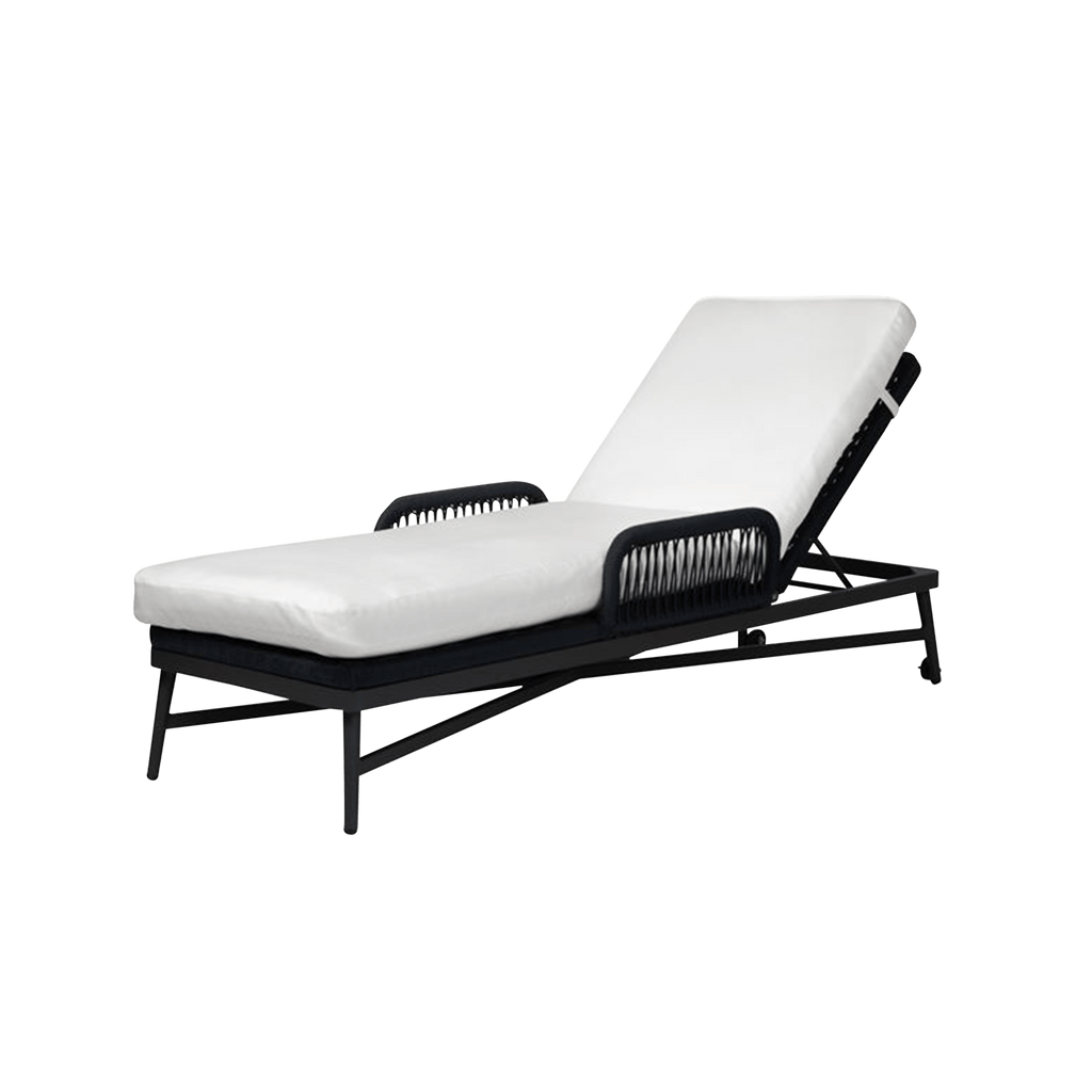 Made Goods Furniture Dark Navy Rope/Charcoal Aluminum Hendrick Chaise Lounge
