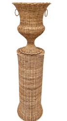 The Enchanted Home Furniture INCREDIBLY LARGE URN AND PEDESTAL VASE