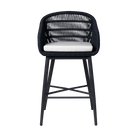 Made Goods Furniture Dark Navy Rope/Charcoal Frame Jolie Bar Stool