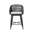 Made Goods Furniture Slate Rope/Charcoal Frame Jolie Counter Stool