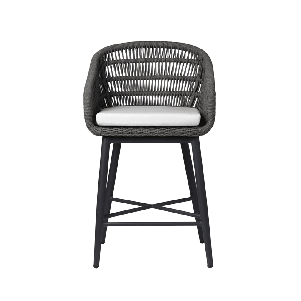 Made Goods Furniture Slate Rope/Charcoal Frame Jolie Counter Stool
