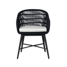 Made Goods Furniture Dark Navy Rope/Charcoal Frame Jolie Dining Chair