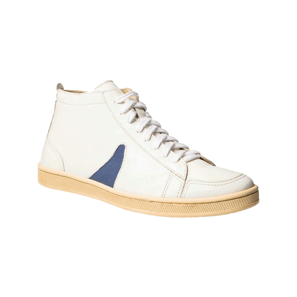 American Rhino Shoes White/Navy Leather / 36 / W5 Lamu High Top Sneakers