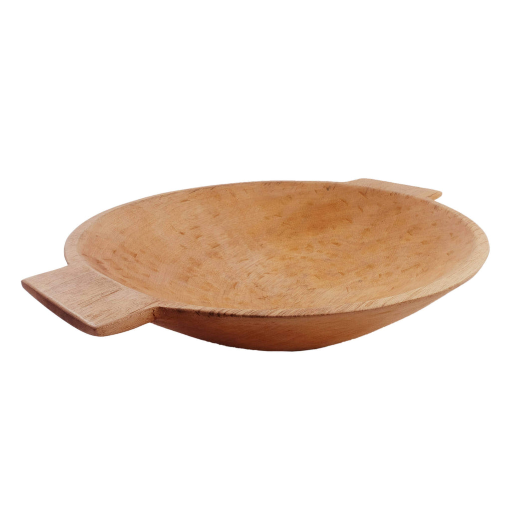 Sobremesa by Greenheart Large Wood Bowl w/ Handles, (19"L x 15"W x 4"H)