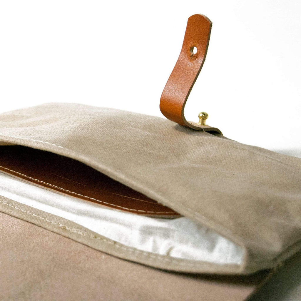 1.61 Soft Goods Purse Leather and Waxed Canvas Clutch