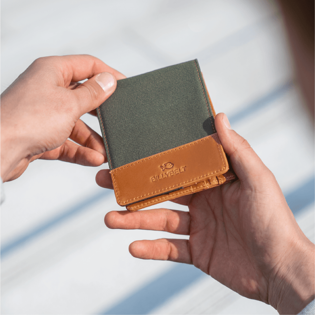 Billybelt Leather wallet - Khaki