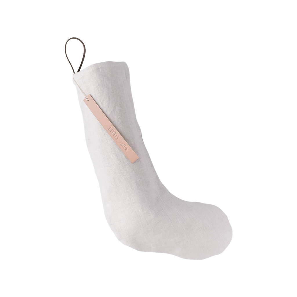 Celina Mancurti, LLC Holiday Merry / Ivory Linen Stocking