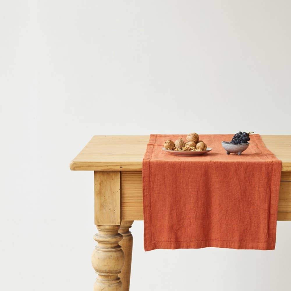 Linen Tales Tableware Baked Clay Linen Table Runner