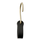 Lostine Hardware Black & Brass Ludlow Leather Hooks