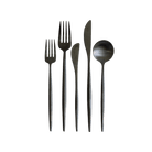 Borrowed Blu Matte Black Luna Flatware {5 piece set}