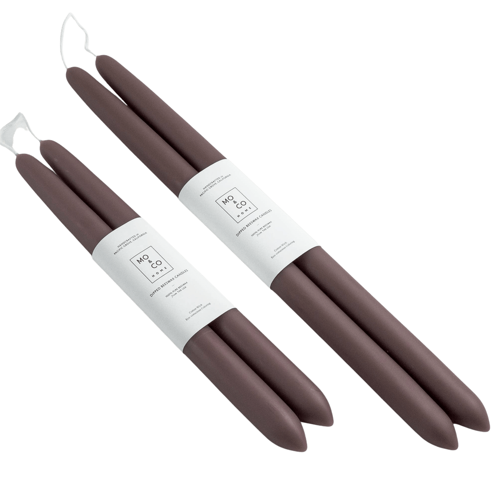 Mo&Co Home Candle Mauve Beeswax Dipped Taper Candles