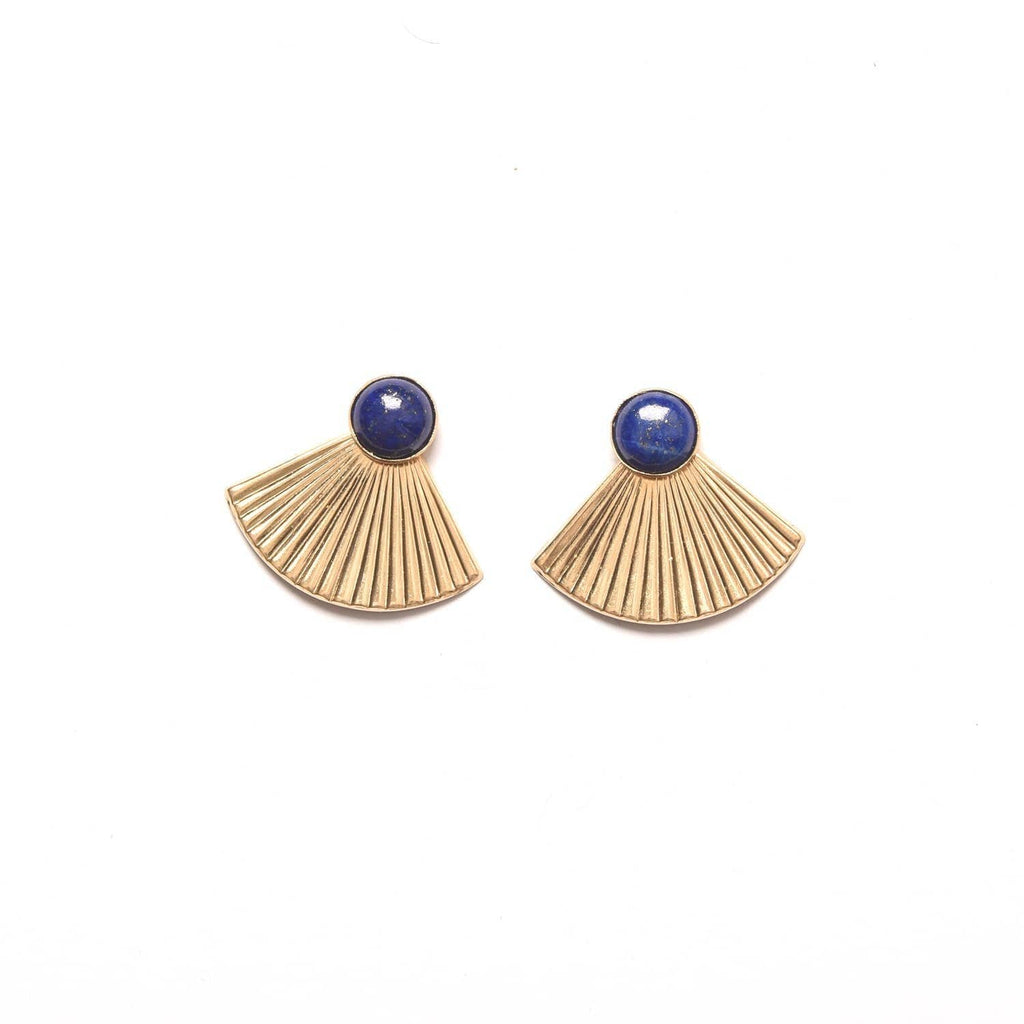 Michelle Starbuck Designs Michelle Starbuck Designs - Lapis Studs with Pleat Jackets
