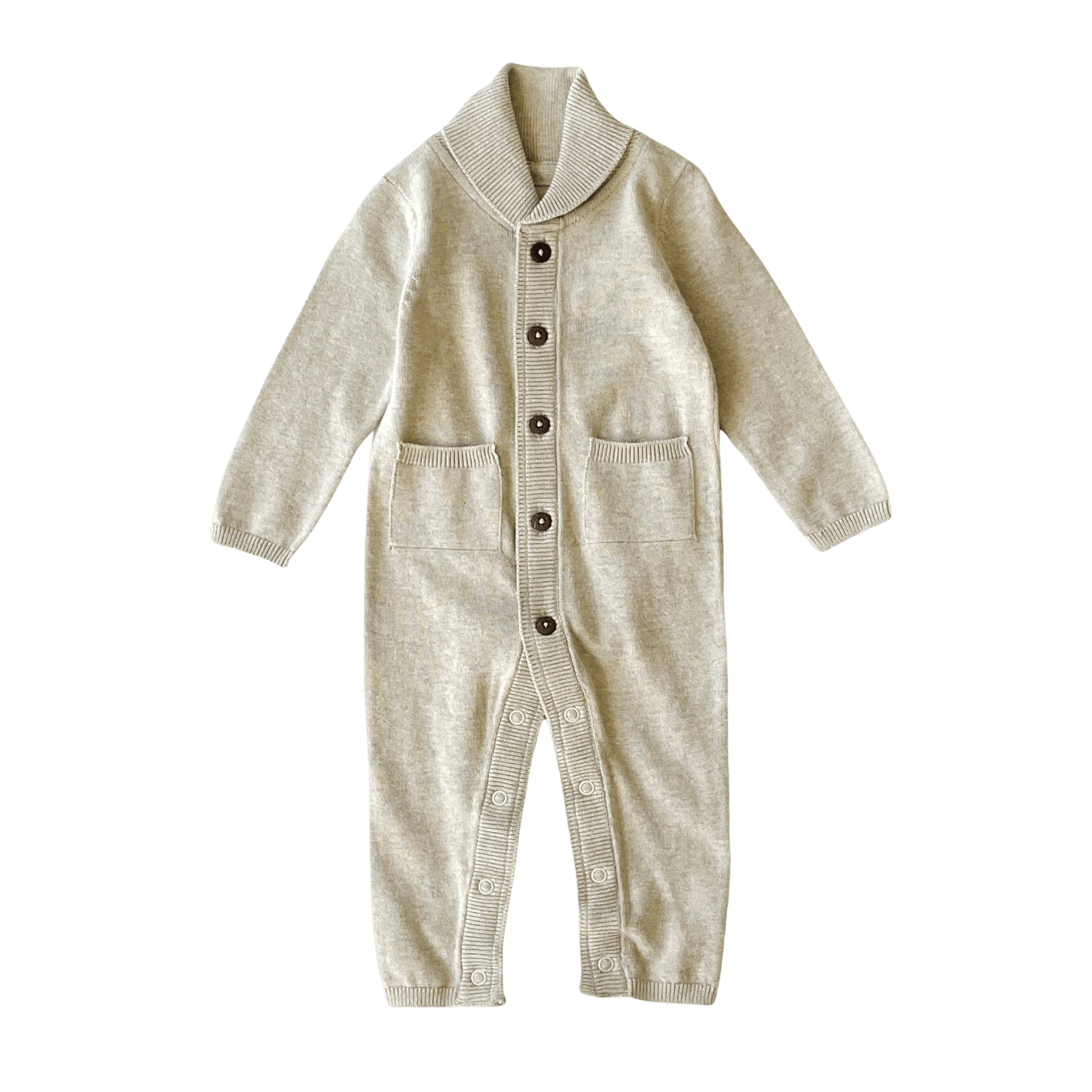 Milan Earthy Shawl Sweater Knit Baby Jumpsuit – Asher + Rye