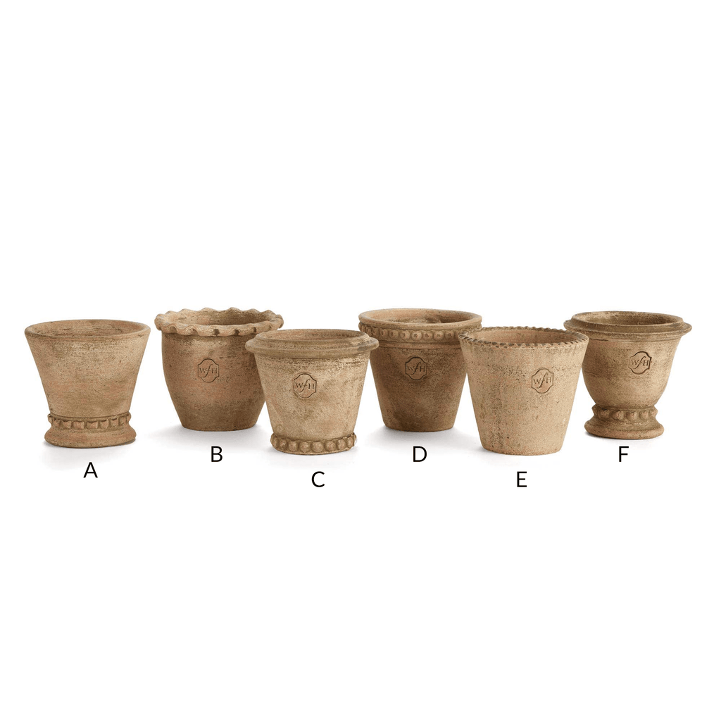 Napa Home & Garden Pottery Mini Pots, Brown