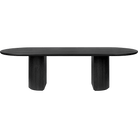 Gubi Furniture Small / Solid Black Stained Lacquered Oak Moon Dining Table, Elliptical