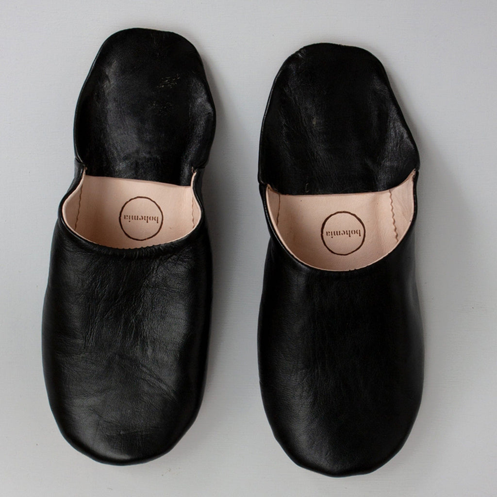 Bohemia Design Clothing Black / Small Moroccan Men's Babouche Slippers