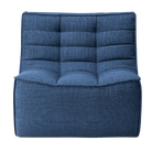 Ethnicraft Furniture Blue N701 Sofa, 1 Seater