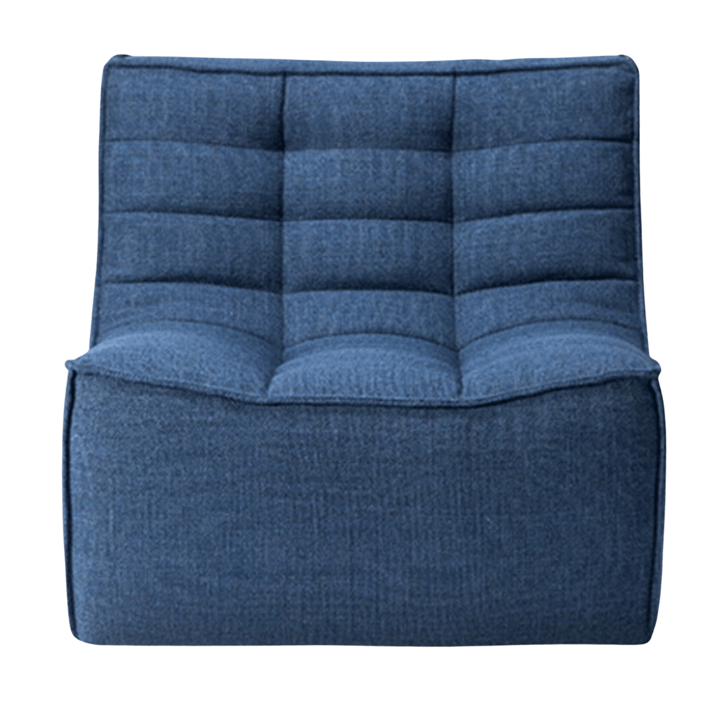 Ethnicraft Furniture Blue N701 Sofa, 1 Seater