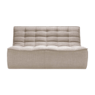 Asher + Rye Beige N701 Sofa, 2 Seater