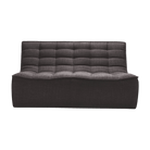 Asher + Rye Dark Grey N701 Sofa, 2 Seater