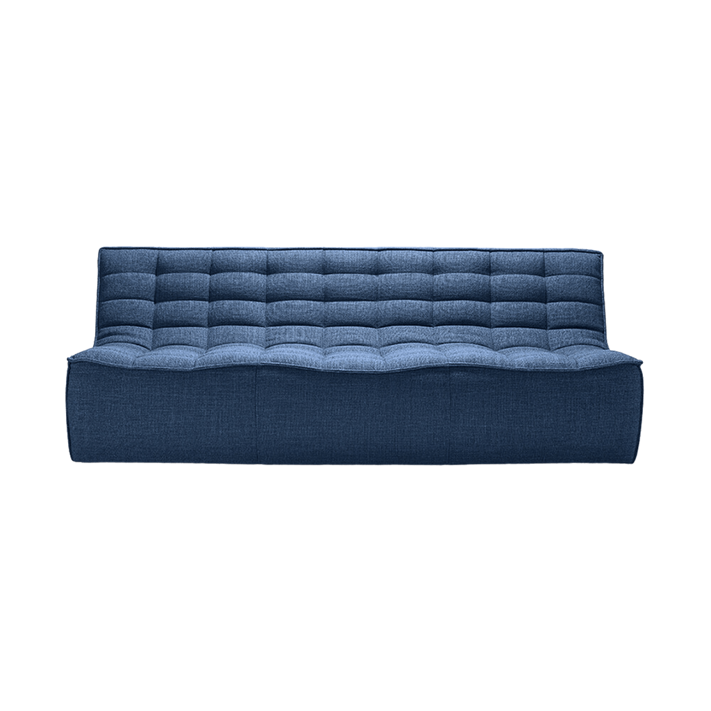 Ethnicraft Furniture Blue N701 Sofa, 3 Seater