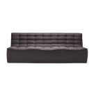 Ethnicraft Furniture Dark Grey N701 Sofa, 3 Seater