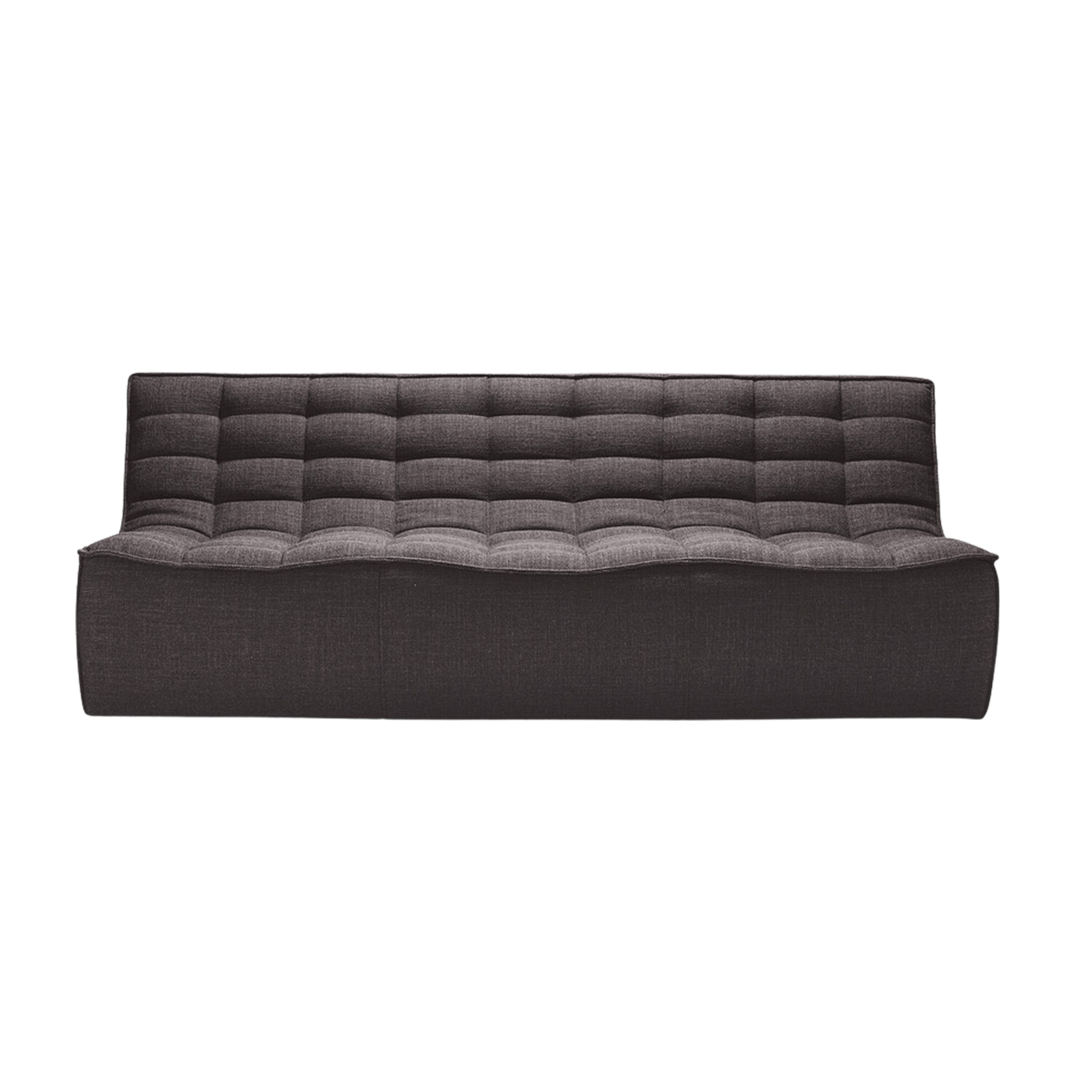Ethnicraft Furniture Dark Grey N701 Sofa, 3 Seater