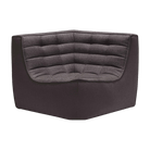 Ethnicraft Furniture Dark Grey N701 Sofa, Corner
