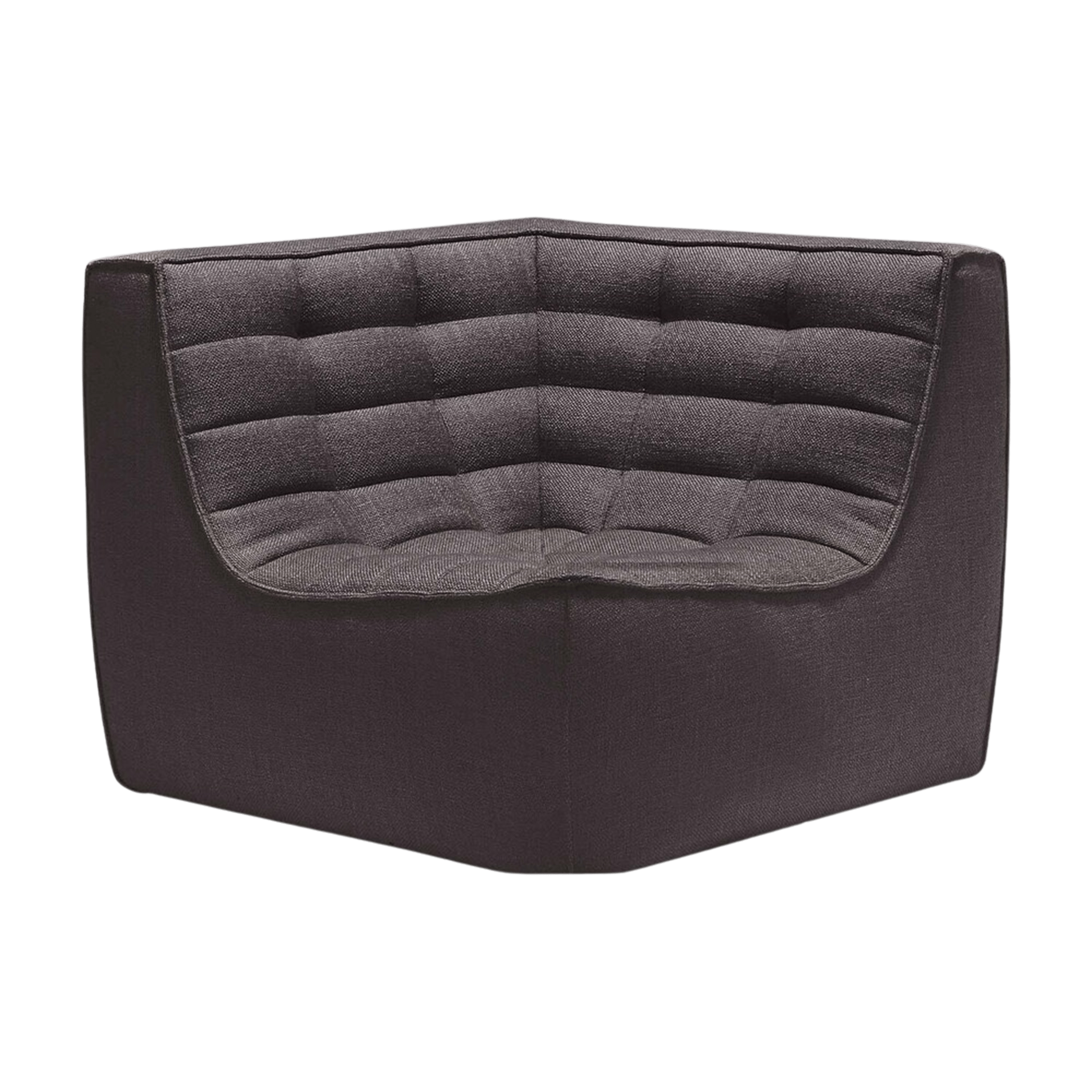 Ethnicraft Furniture Dark Grey N701 Sofa, Corner