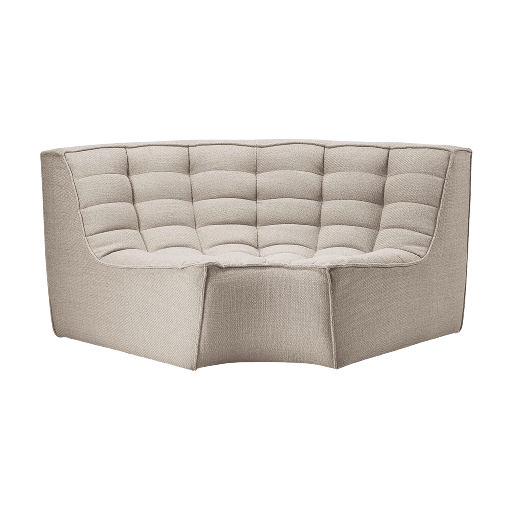 Ethnicraft Furniture Beige N701 Sofa, Corner Round