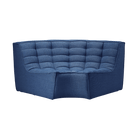 Ethnicraft Furniture Blue N701 Sofa, Corner Round