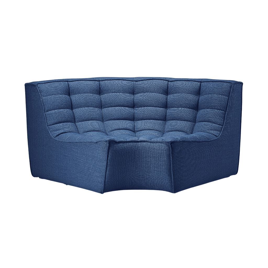 Ethnicraft Furniture Blue N701 Sofa, Corner Round