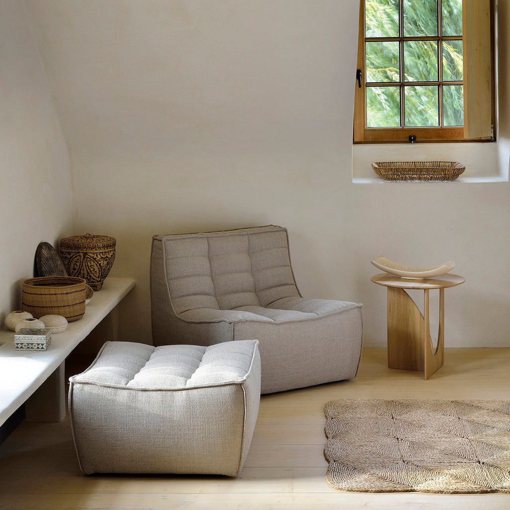 Ethnicraft Furniture N701 Sofa, Footstool
