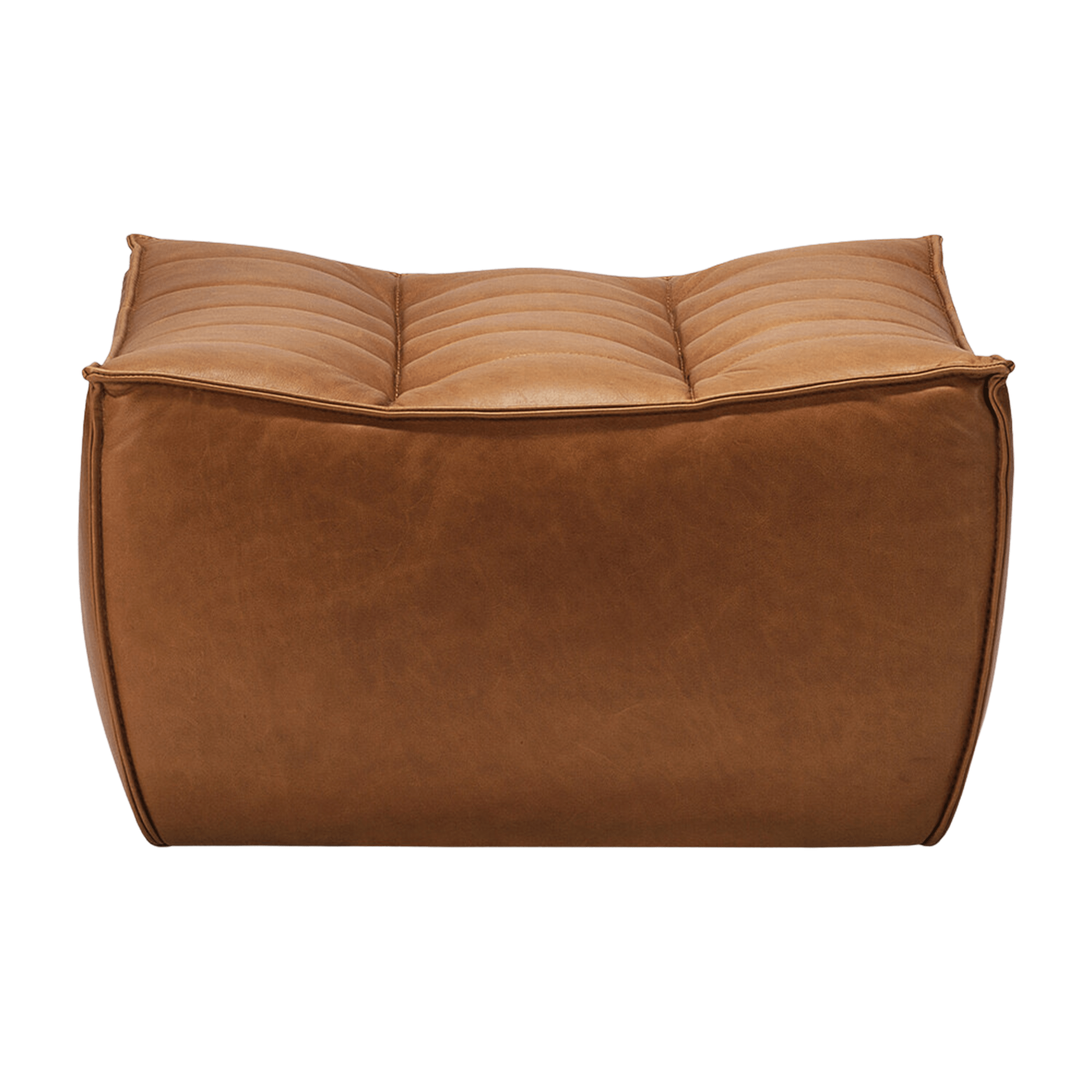 Ethnicraft Furniture Leather N701 Sofa, Footstool