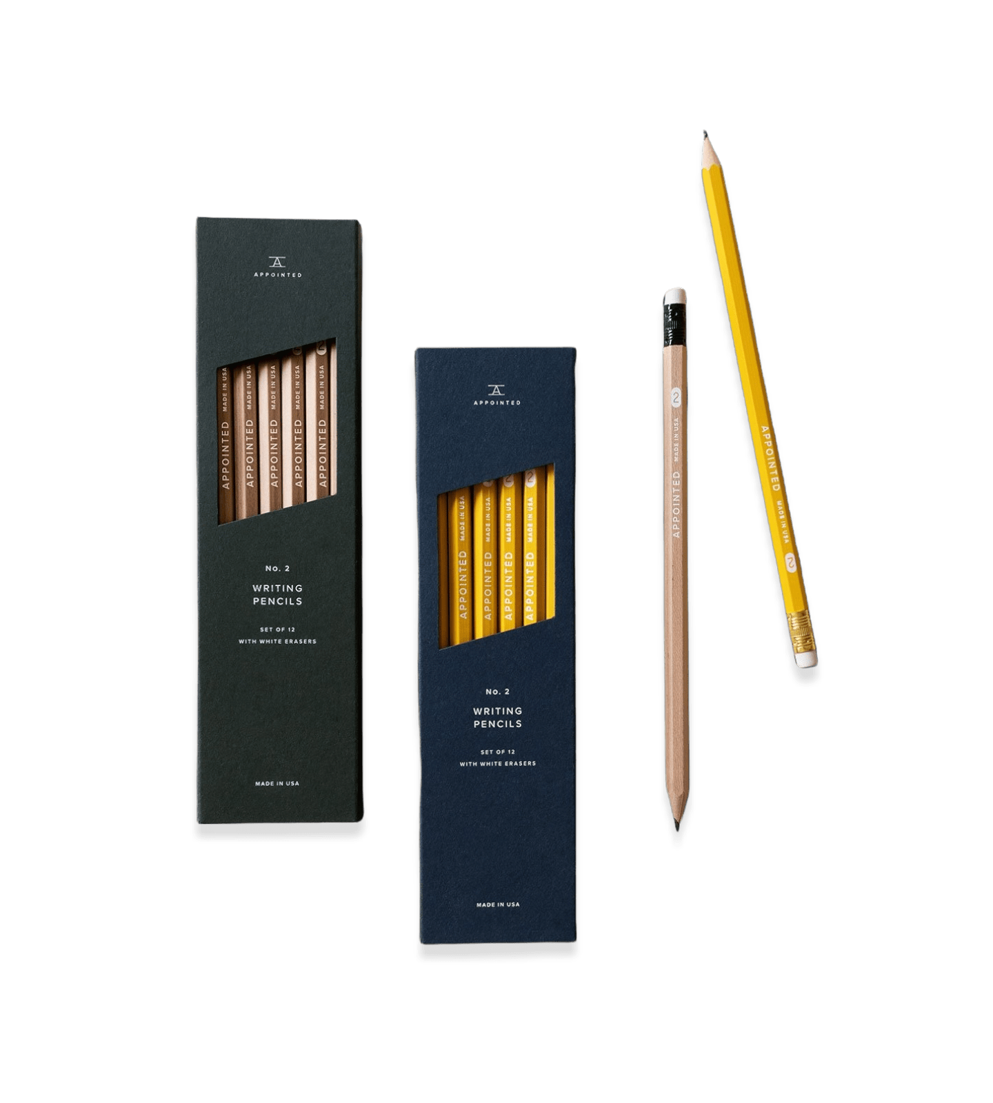 Set of 2 White Pencils