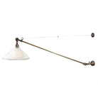Mullan Lighting Lighting Antique Silver Nyx Adjustable Coolie Glass Wall Light