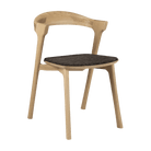 Ethnicraft Furniture Dark Brown Upholstery Oak Bok Chair