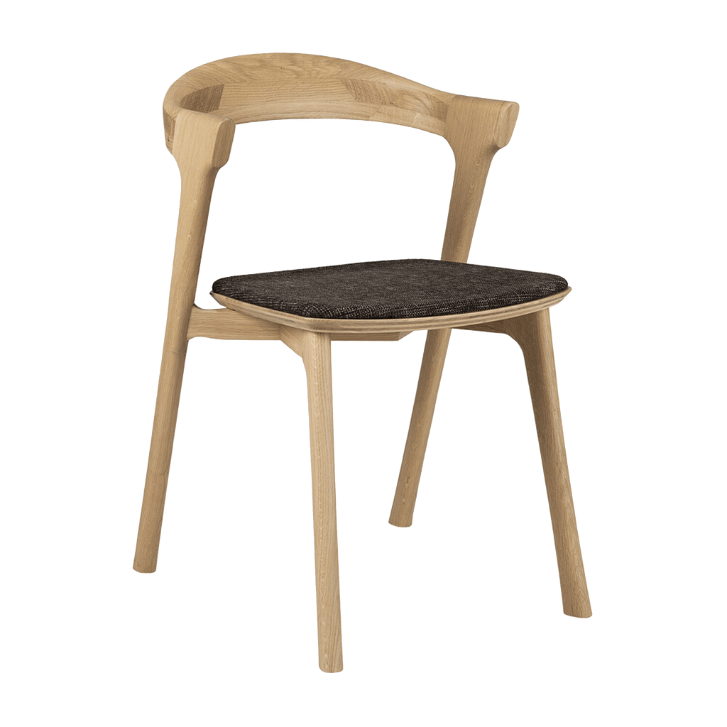 Ethnicraft Furniture Dark Brown Upholstery Oak Bok Chair