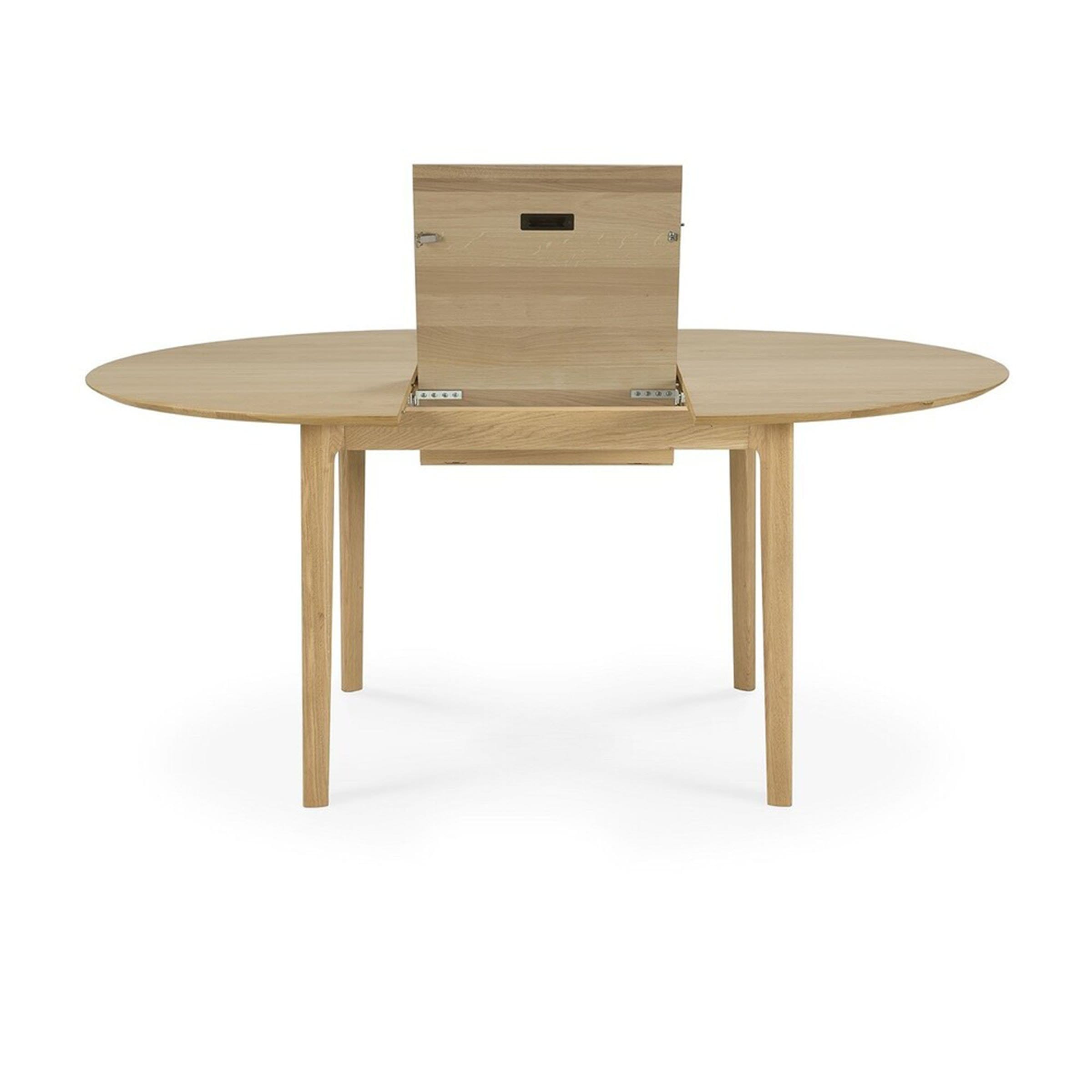 Ethnicraft Furniture Oak Bok Round Extendable Dining Table