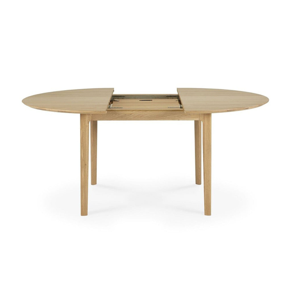 Ethnicraft Furniture Oak Bok Round Extendable Dining Table