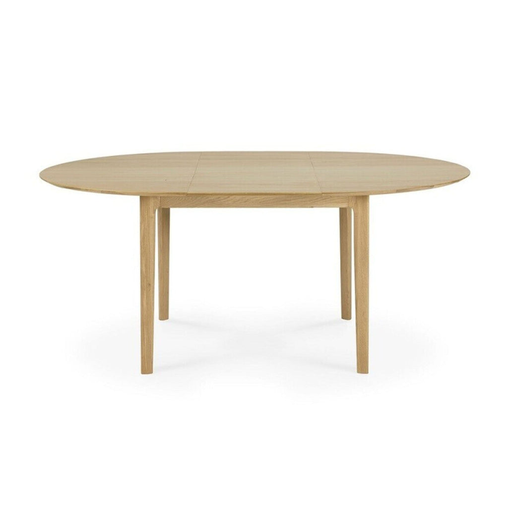 Ethnicraft Furniture Oak Bok Round Extendable Dining Table