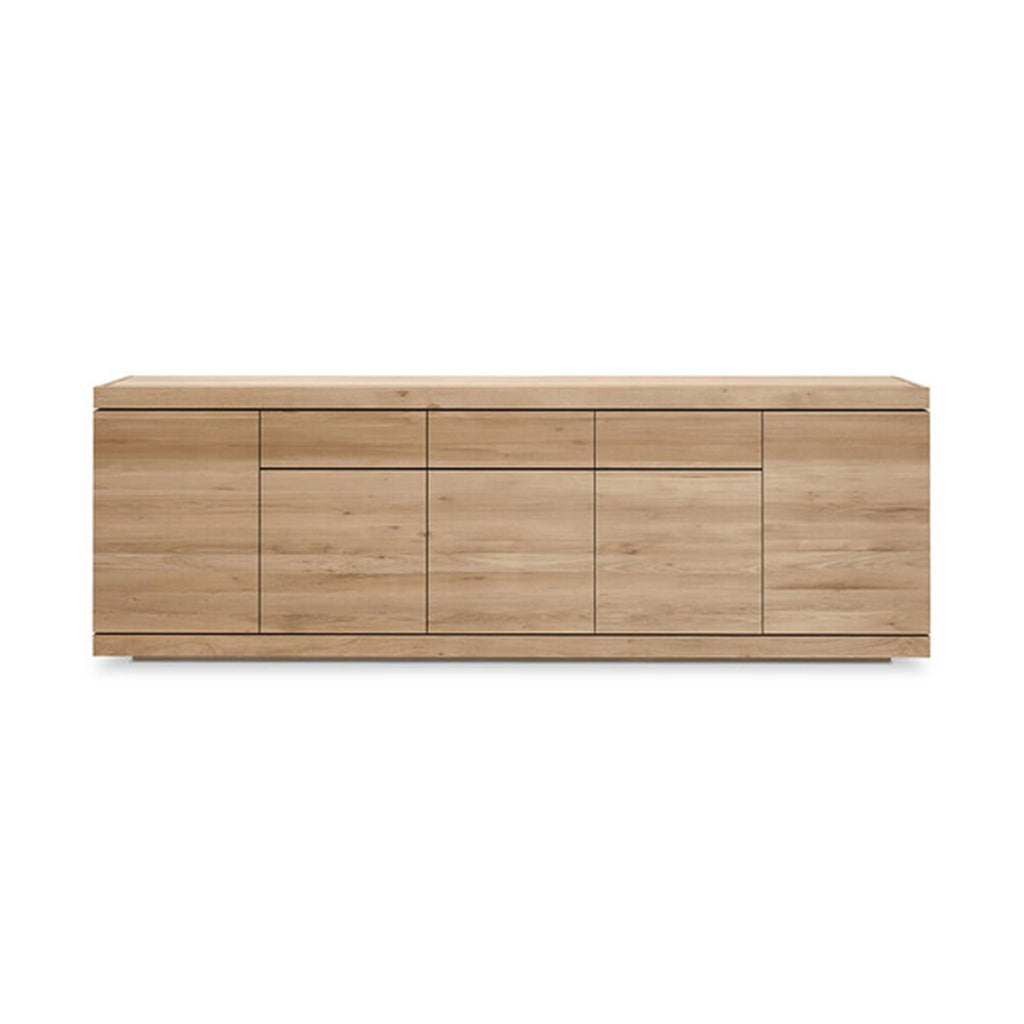 Ethnicraft Furniture 5 Doors / 3 Drawers Oak Burger Sideboard