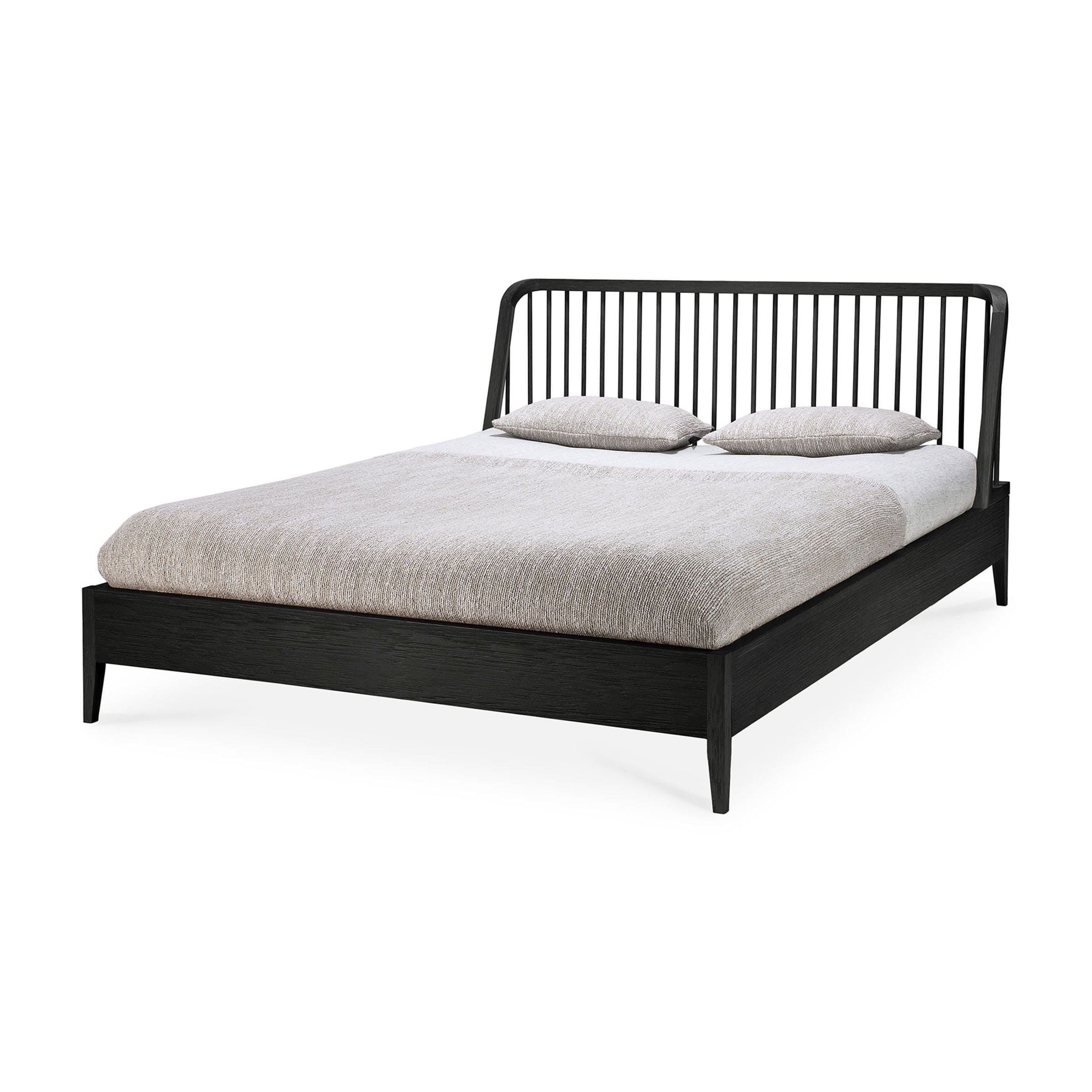 Ethnicraft Furniture Queen / Black Oak Oak Spindle Bed