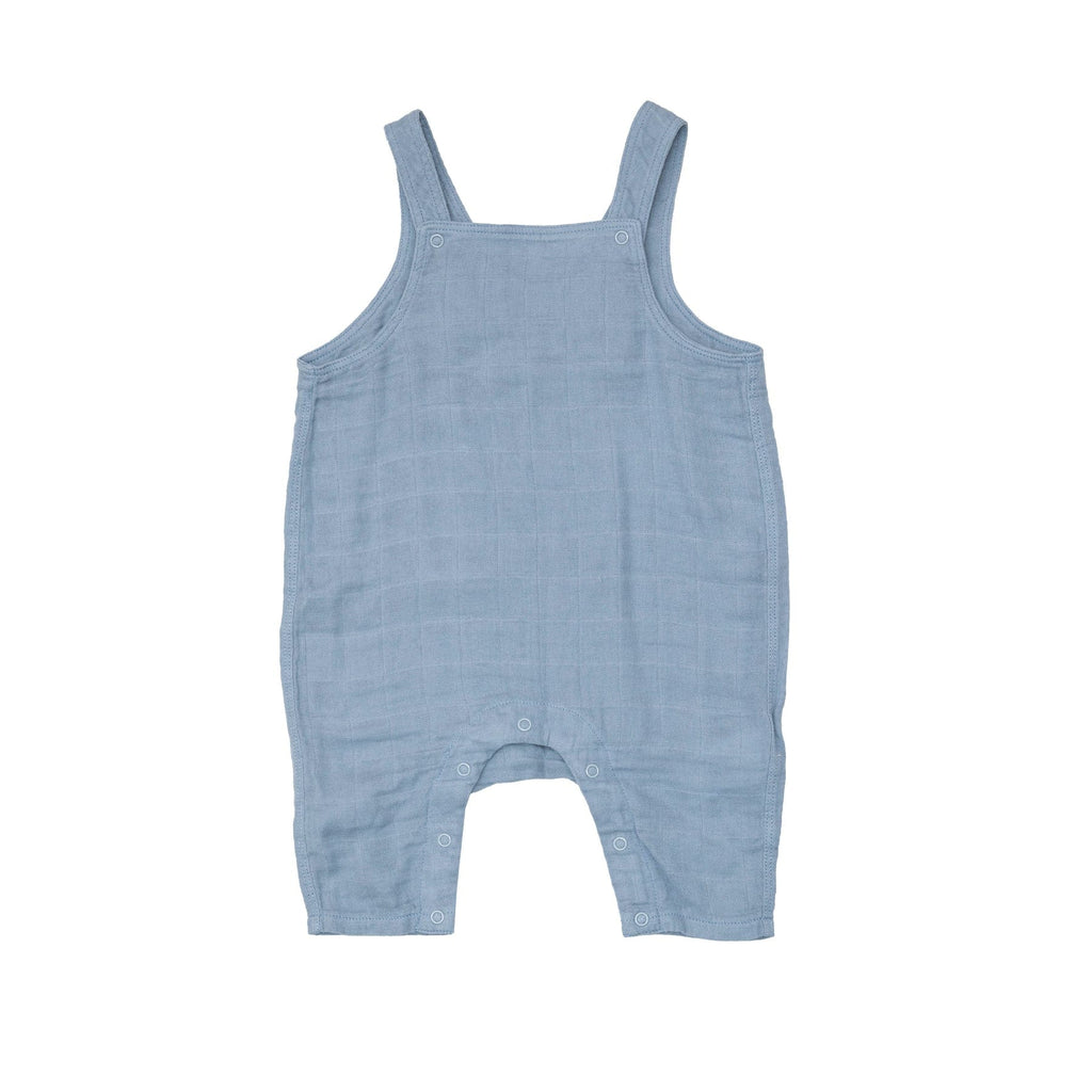 Angel Dear Clothing 3-6M Overall, Solid Muslin Soft Chambray