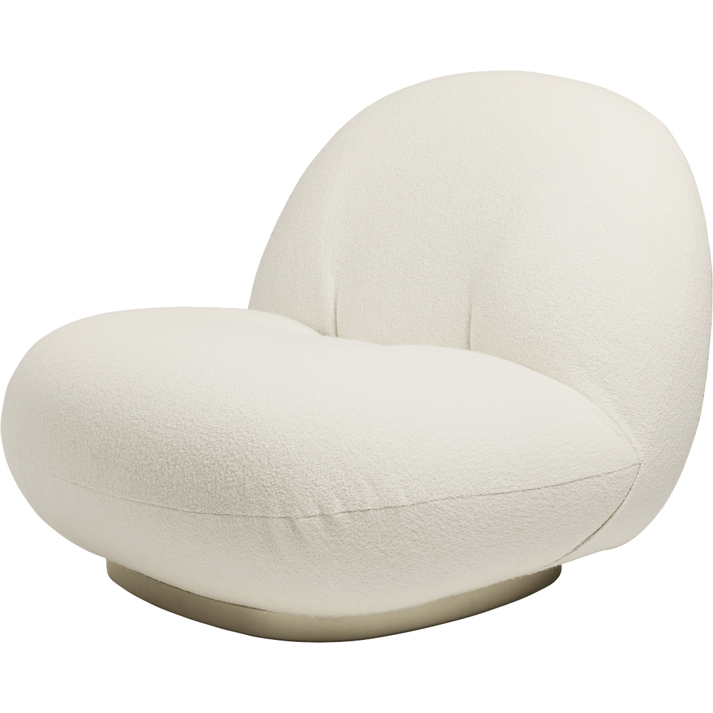 Gubi Furniture Pearl Gold / Without Swivel Pacha Lounge Chair