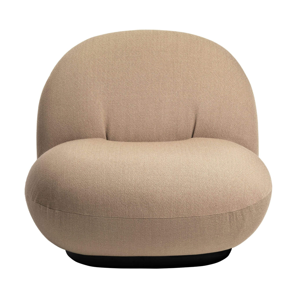 Gubi Furniture Soft Black Semi Matt / Without Swivel Pacha Lounge Chair