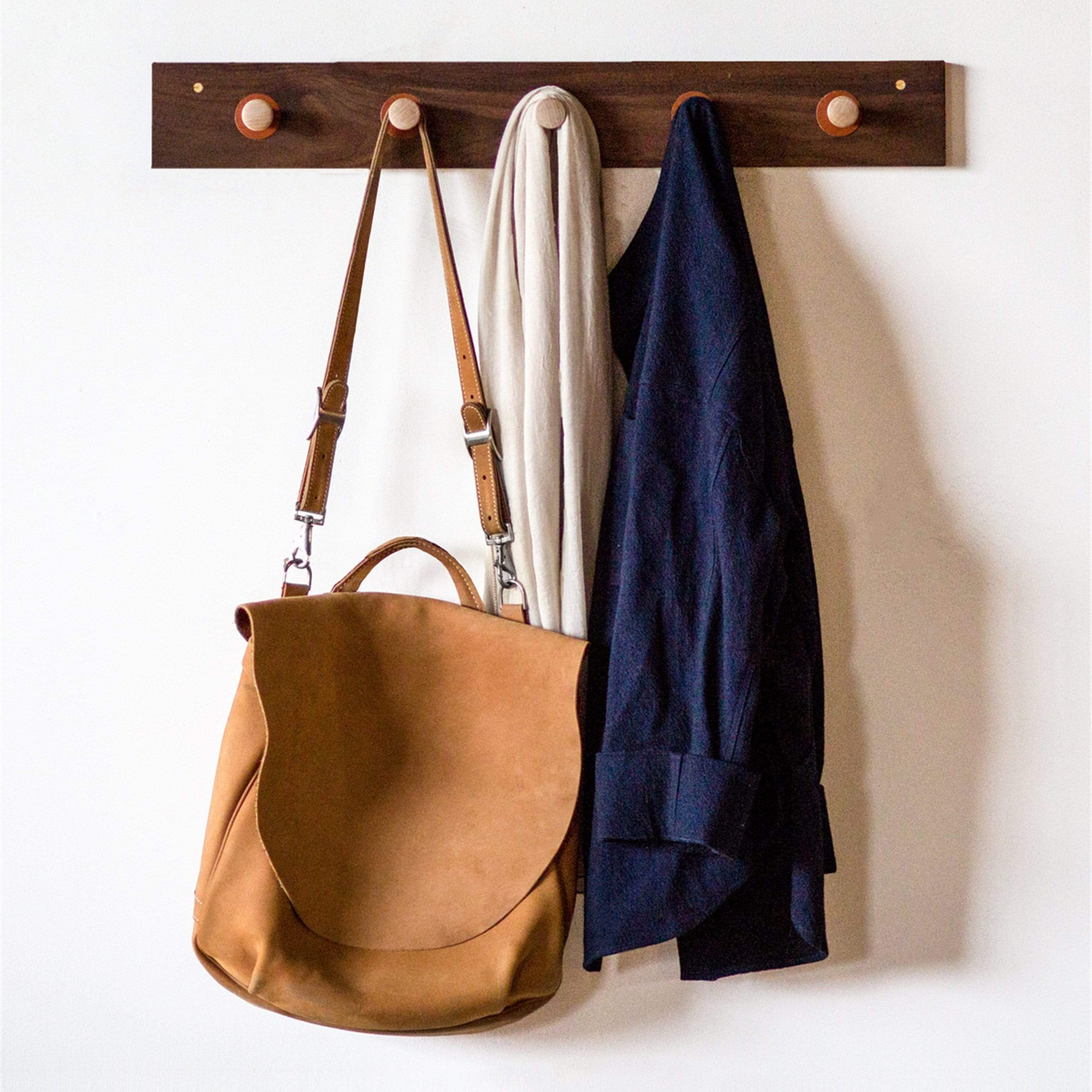 walnut coat rack