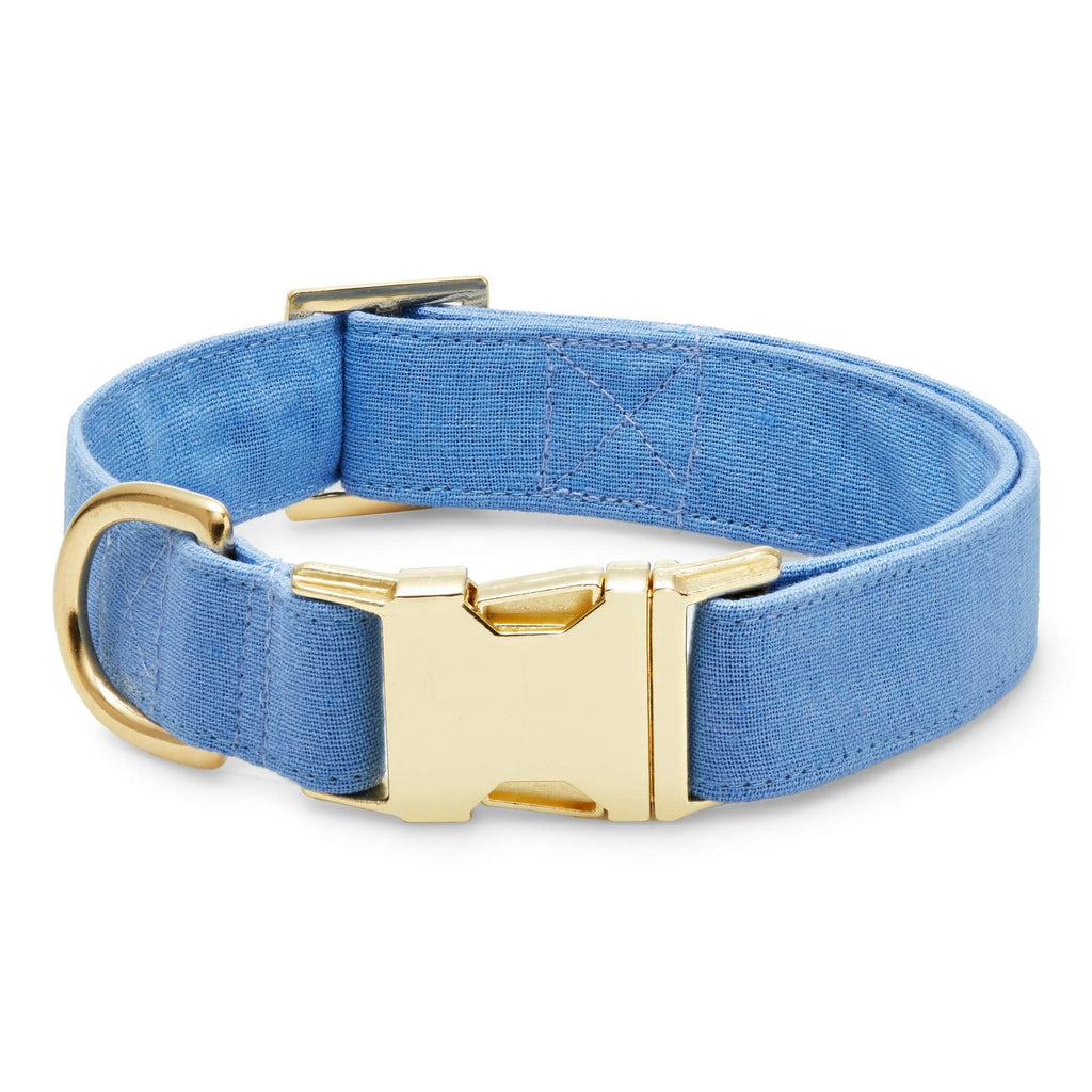 The Foggy Dog L/ Gold Periwinkle Dog Collar